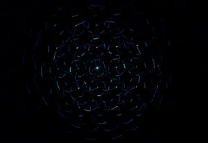 light decorations in dark area