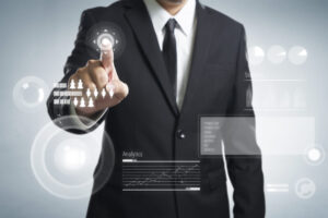 Business person working with modern virtual technology